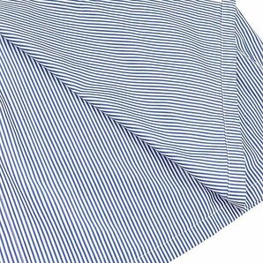 Graphpaper グラフペーパー 23SS High Count Broad Stripe Band Collar Shirt バンドカラーストライプシャツ ブルー Fの画像5