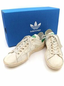 BALENCIAGA ADIDAS バレンシアガ アディダス STAN SMITH WORN-OUT スタンスミス ユーズド加工スニーカー ホワイト 42