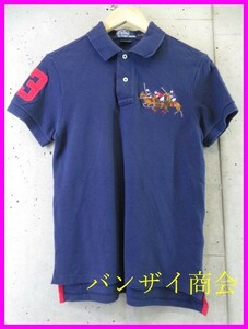 【送料300円可】1380m19◆ビッグポニー◆Ralph Lauren ラルフローレン ナンバリング 半袖ポロシャツ S/ジャケット/アメカジ/トラッド/