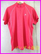 【送料300円可】0290ｍ110◆美品◆吸汗速乾◆adidas golf アディダスゴルフ ペイズリー柄 ハーフジッパー 半袖ドライポロシャツ M/ジャケ_画像1