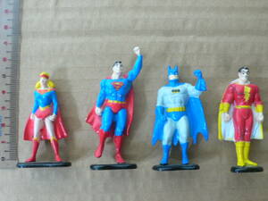 DCコミック/スーパーマン/バットマン/スーパーガール/シャザム/アンティーク/ミニフィギュア/4体セット/ワーナー