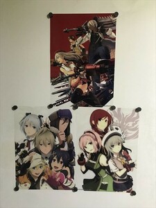 X1839 GOD EATER 2 ファミ通DXパック　エビテン限定同梱特典 A3サイズ クリアポスター