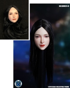  postage 220 jpy ) 1/6 strut black . woman head SUPERDUCK SDH024D ( inspection DAMTOYS VERYCOOL TBleague phicen hot toys JIAOUDOLL figure 