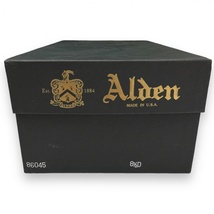 未使用 ALDEN オールデン 86045 シボレザー キャップトゥ ブーツ ストレートチップ バリーラスト ワーク 革靴 8.5D ブラック 黒_画像9