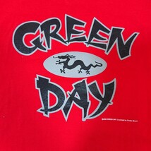 【00s】GREEN DAY グリーンデイ 2000年 ドラゴンプリント パンク ロック バンドTシャツ Sサイズ 赤 anvil製 punk rock band t-shirt tee_画像5