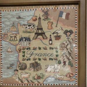 Art hand Auction Les France Classics Картина на тканой ткани в винтажном стиле 80-х годов, произведение искусства, Рисование, другие