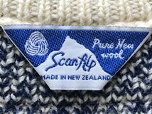 80s ノルディック カーディガン ニット セーター メタルフック留め　　ニュージーランド製 SCAN ALP 80年代 ヴィンテージ vintage 玉6556_画像3