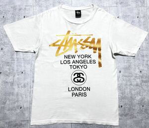 ステューシー メキシコ製 ワールドツアー Tシャツ トレンド 名品 ストリート　　スケート サーフ ヒップホップ STUSSY ホワイト 玉7878