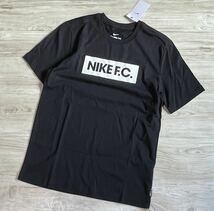 Lサイズ 新品 NIKE ナイキ Tシャツ F.C. FC メンズ 黒 ロゴ 綿 半袖 サッカー ボックスロゴ 半袖Tシャツ_画像1