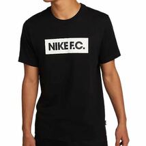 M 新品 NIKE ナイキ Tシャツ F.C. FC メンズ 黒 ロゴ 綿 半袖 サッカー ボックスロゴ 半袖Tシャツ_画像4