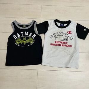 タンクトップ 半袖Tシャツ Tシャツ トップス チャンピオン バットマン 110 男の子 夏服