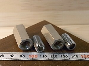 ステンレス 異径 高ナット M10-P1.25 x M10-P1.5 長さ30mm 2個入 つなぎ スペーサー