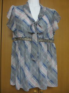 [ unused ] Jill Stuart * check chiffon blouse |M * regular price Y10,500