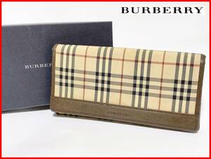 即決 BURBERRY バーバリー ノバチェック 二つ折り 財布 ベージュ 箱 ウォレット レディース メンズ D7