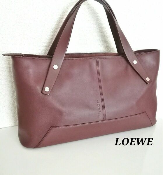 LOEWE　ロエベ　ラムスキン　ロゴ　ハンドバッグ