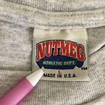 MLB USA製半袖Tシャツ　ワールドシリーズ　アタランタ　90s　ビンテージ66 古着　入手困難　激レア　希少 人気　デカプリント 刺繍　グレー_画像10