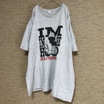 メキシコ製　半袖Tシャツ　フーディー　パーカー　ビッグプリント　グレー66 古着　入手困難　激レア　希少 人気　デカプリント　ゆるだぼ_画像1