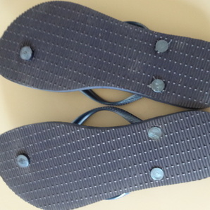 美品 havaianas ハワイアナスル ビーチサンダル  35-36 USA6W EUR37/38 NAVYの画像2