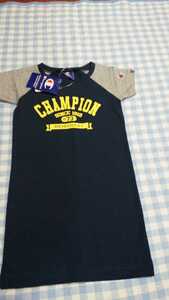 ♪136☆未使用・保管品☆Champion☆Tシャツチュニックワンピ　紺110