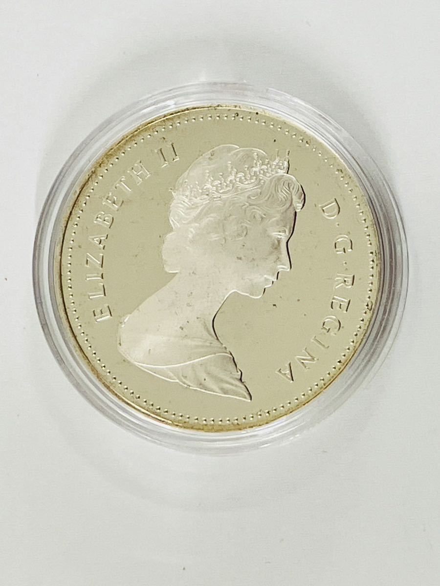 希少品!!】1984年 CANADA カナダ 1ドルプルーフ銀貨 トロント150周年