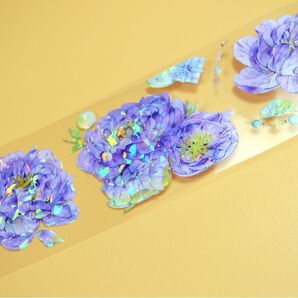【紫シャクヤク】海外マスキングテープ PETマステ 海外マステ 装飾マステ