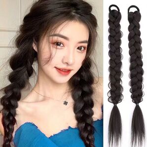 新品未使用 編み込みヘアピース2個セット編み込みウィッグ
