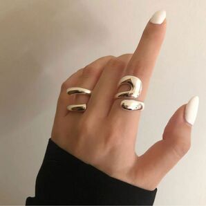リング レディース 指輪 2個 セット メンズ シルバー 銀 プレゼント 女性