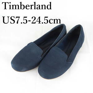 LK8648**Timberland*ティンバーランド*レディースバレエシューズ*24.5cm*ネイビー*