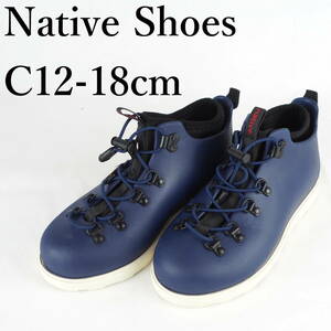 LK8786**新品未使用*Native Shoes*全天候型シューズ*18cm*ネイビー*