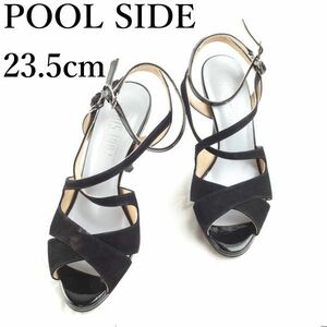 LK2736*POOL SIDE*プールサイド*レディースサンダル*23cm*黒