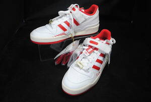 /ね623.Quiccs×adidas　TEQ63　Originals Forum Low　29.0ｃｍ　WHITE RED　フォーラム　クイックス×アディダス