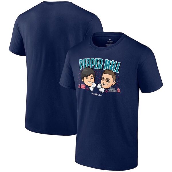 【Fanatics社正規品】サイズ:L ペッパーミルTシャツ 大谷翔平&ヌートバー