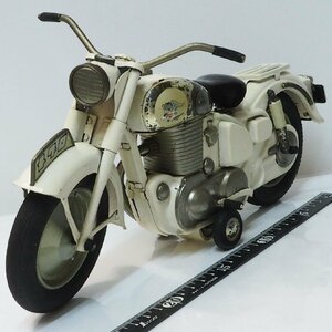 萬代屋【カワサキ メグロKawasaki MEGURO白ホワイト】ブリキ製バイク二輪車オートバイTIN TOY川崎重工業B.C.BANDAI 旧バンダイ【箱無】0612