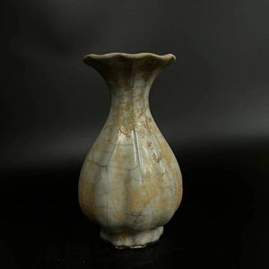 中国 唐物 古玩 朝鮮 官窯 白磁 花瓶 古美術 高さ 19cm