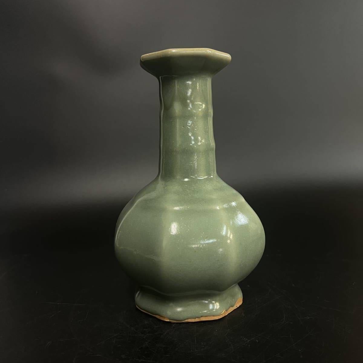 中国古玩宋龍泉窯青磁梅子青花瓶花入唐物時代物置物| JChere雅虎拍卖代购