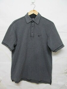 NIKE GOLF ナイキ ゴルフウエア コットン ポロシャツ 半袖 メンズ M 灰 b17879