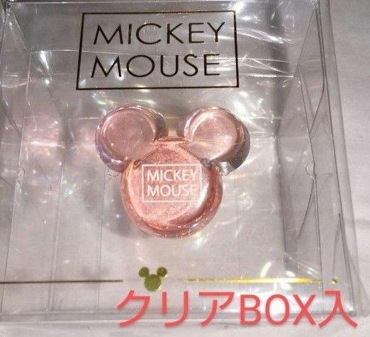 値下 Mickey Mouse ミッキー クリア ピンク リング