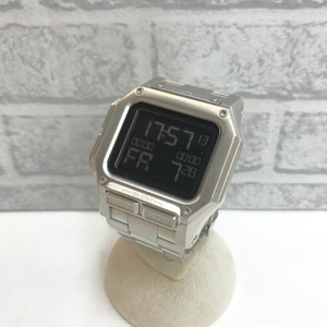 ★稼働★ NIXON ニクソンレグルス QZ A1268 000-00 ホワイト ステンレス 腕回り約15.5cm 箱 取扱説明書 替えコマ付き