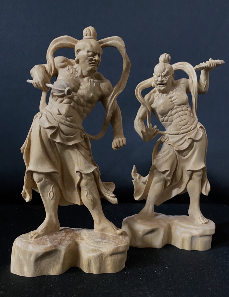 極上彫 仏教工芸品 総柘植材 精密彫刻 木彫仏教 仏師で仕上げ品 金剛