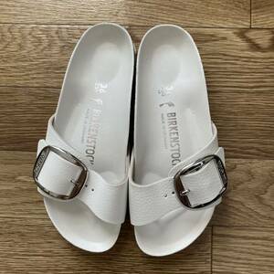 新品未使用 BIRKENSTOCK MADRID BIG BUCKLE ビルケンシュトック マドリッド ビッグバックル ホワイト 36サイズ ドイツ製 レディース