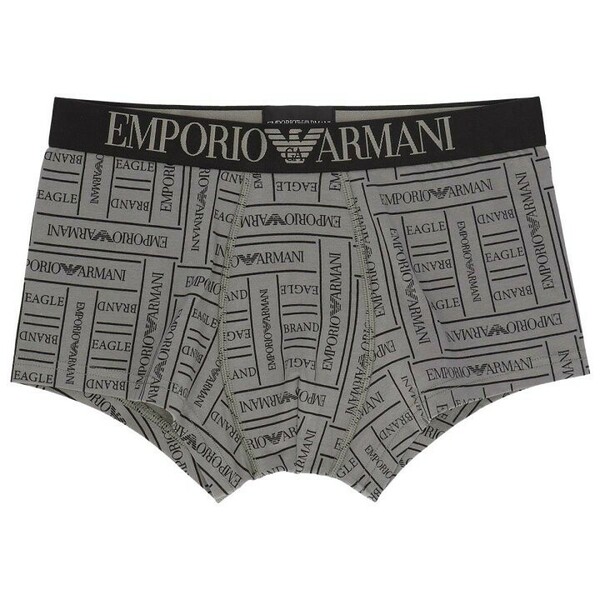 EMPORIO ARMANI エンポリオ アルマーニ EAGLE BRAND LOGO イーグル ブランド ロゴ 前閉じ ボクサーパンツ メンズ 54075080 グレー L