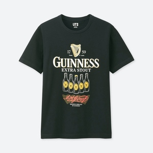 UNIQLO★ユニクロ★The Brandsグラフィック Tシャツ（ギネス・半袖）ビール　イギリス　UK　beer イングランド 黒ビール サッカー ラグビー