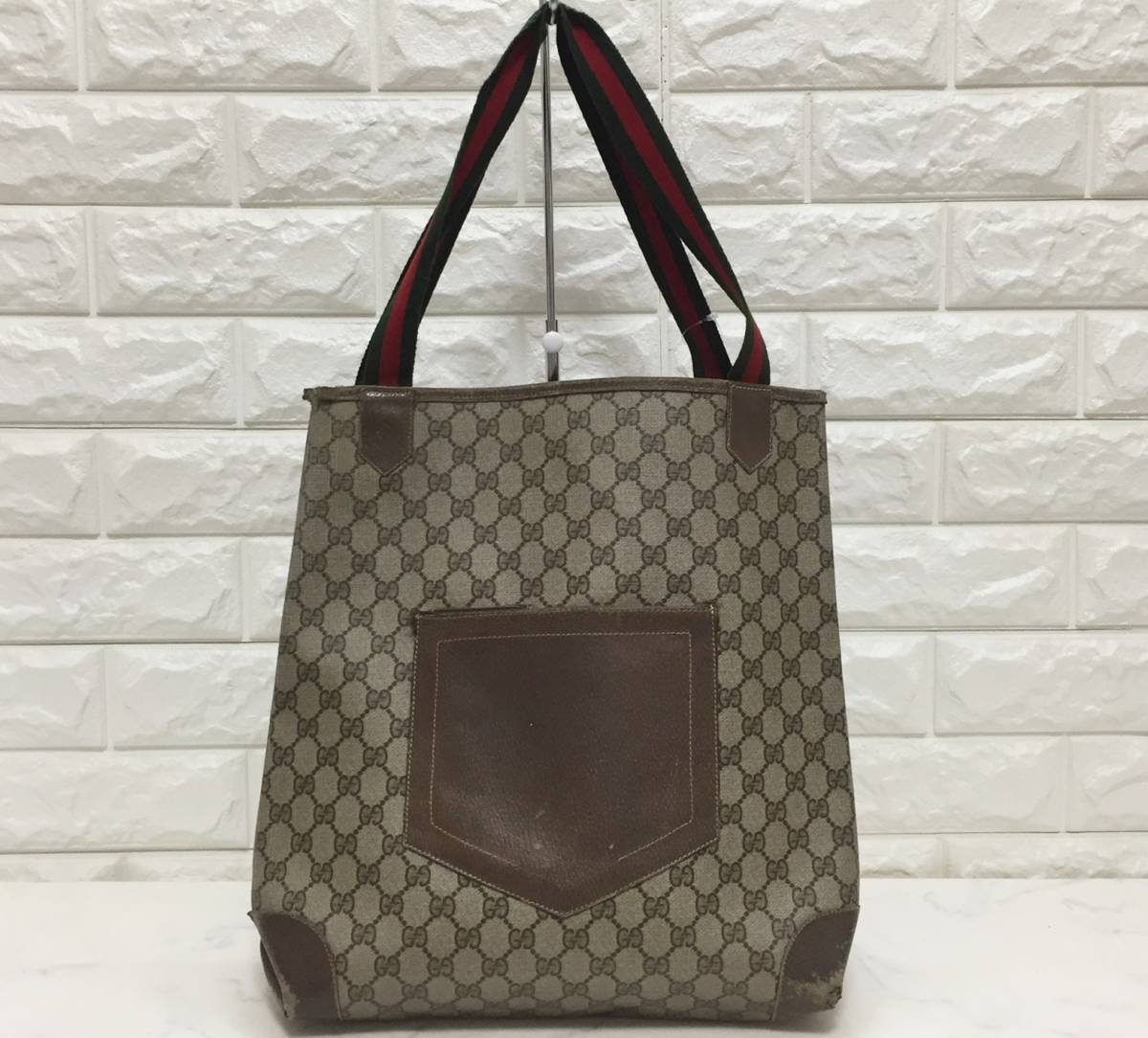 ヤフオク! - GUCCI グッチ シェリーライン GG柄 ショルダーバッ...