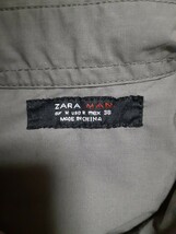 ZARA メンズ半袖　ザラ　38 レーシング　ワッペン　オリーブ　カーキ_画像3