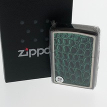 □□ 雑貨 ライター ZIPPO ジッポ　グリーン　 未使用に近い_画像1