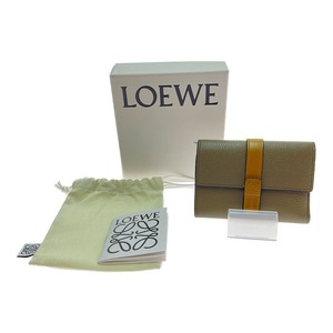** LOEWE Loewe балка TIKKA ru бумажник маленький C660S86 серый ju немного царапина . загрязнения есть 