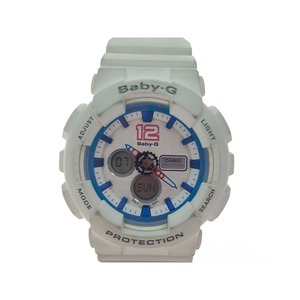 ▼▼ CASIO カシオ レディース腕時計 クオーツ Baby-G PROTECTION BA-120-7BJF ホワイト やや傷や汚れあり