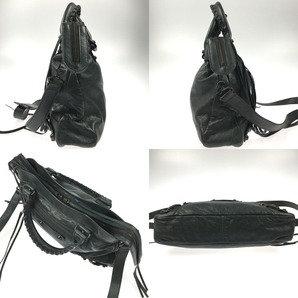 ▽▽ BALENCIAGA バレンシアガ 2WAYバッグ ショルダーバッグ ハンドバッグ ミラー欠品 グレー やや傷や汚れありの画像4