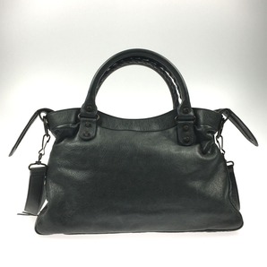 ▽▽ BALENCIAGA バレンシアガ 2WAYバッグ ショルダーバッグ ハンドバッグ ミラー欠品 グレー やや傷や汚れありの画像2