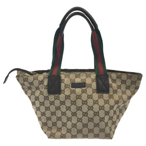 ▽▽ GUCCI グッチ GGキャンバス トートバッグ 131228 ベージュ x ブラウン 傷や汚れあり